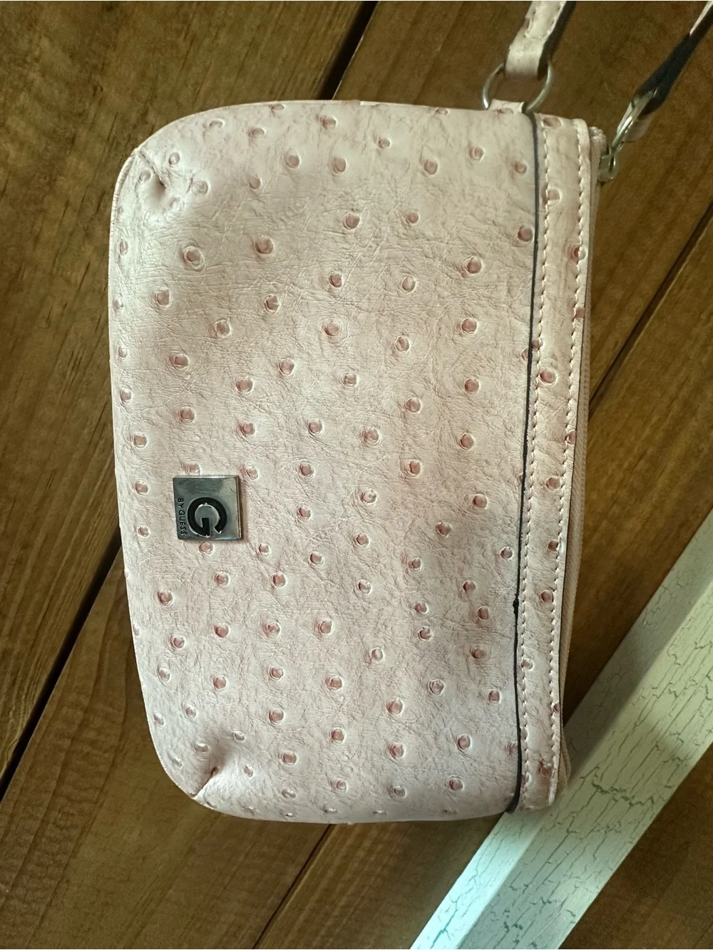 Pink Guess Wristlet Clutch Bag